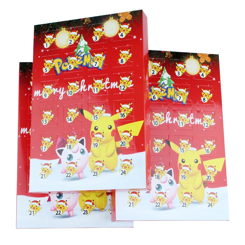 24Pcs/Set Pokemon Figure Christmas Advent Calendar Blind Box Gift Kawaii Pikachu Anime Figural Action PVC Model Kids Toys