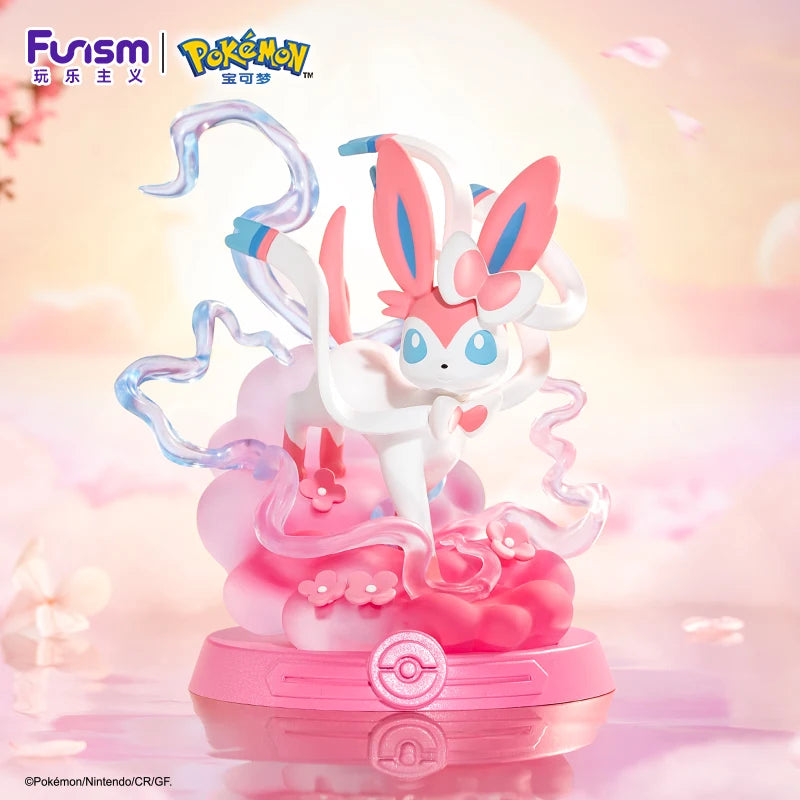 Anime Pokemon Funism Original Adventure Eevee Family Suit Blind Box Jolteon Sylveon Action Figure Collection Model Kids Toy Gift