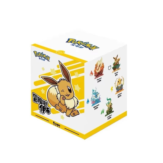 Anime Pokemon Funism Original Adventure Eevee Family Suit Blind Box Jolteon Sylveon Action Figure Collection Model Kids Toy Gift